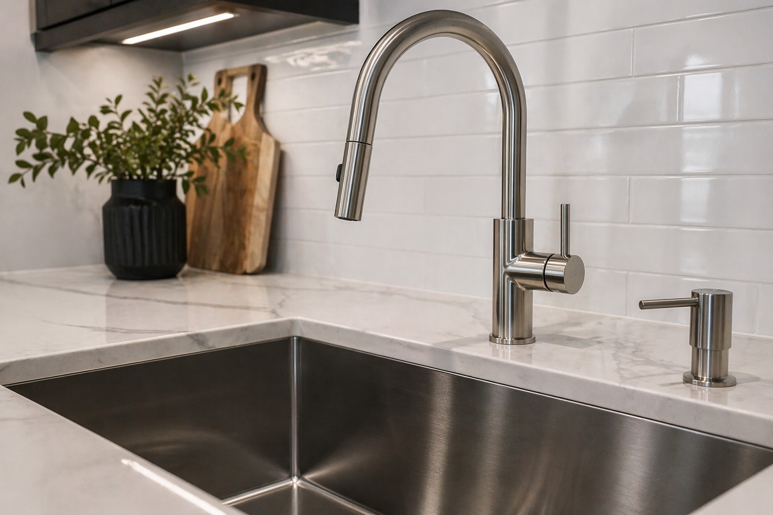 Modern contrast kitchen